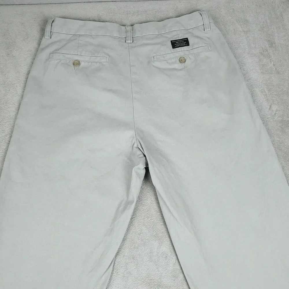 Banana Republic Dawson Pants Men's 33x34 Beige Relaxed Fit 100% Cotton - Picture 11 of 14